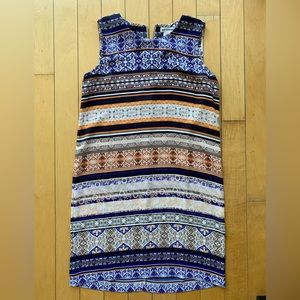 EUC Tribal pattern summer shift dress